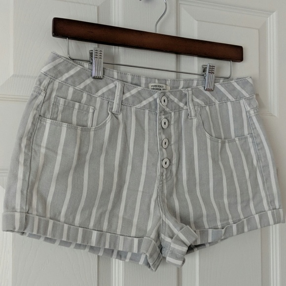 Forever 21 Pants - Forever 21 Premium Denim Striped Shorts